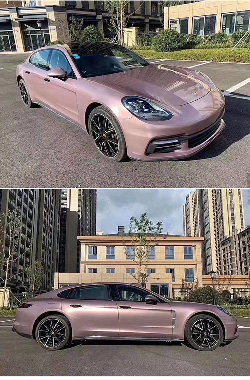 汽车改色膜粉色 冰莓粉电光樱花粉马卡粉全车 水晶粉猪