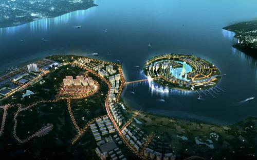 规划中的双鱼岛(效果图)