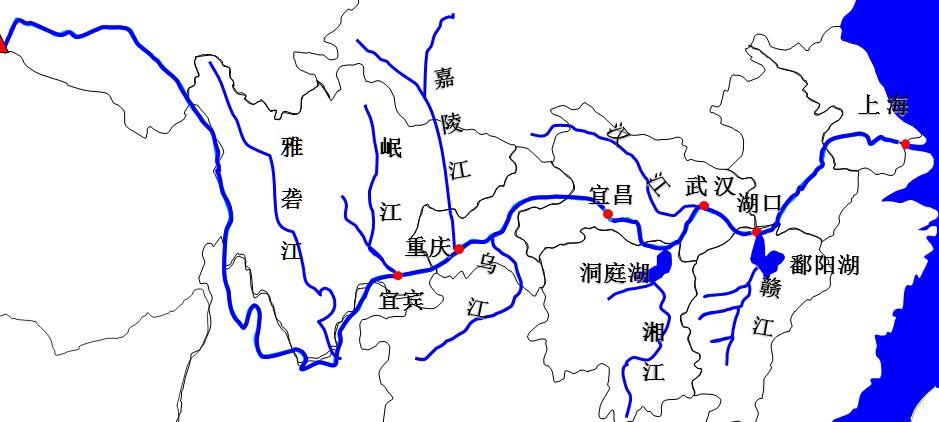 长江上中游分界点就是湖北宜昌.