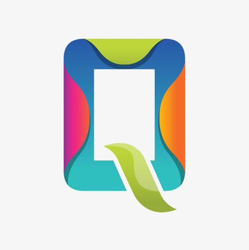 卡通手绘英文字母q_艺术字设计_千库网