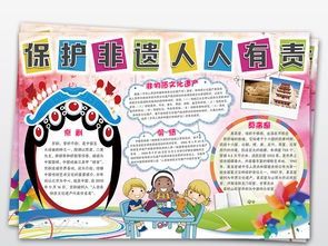 简单非物质遗产手抄报 世界遗产手抄报