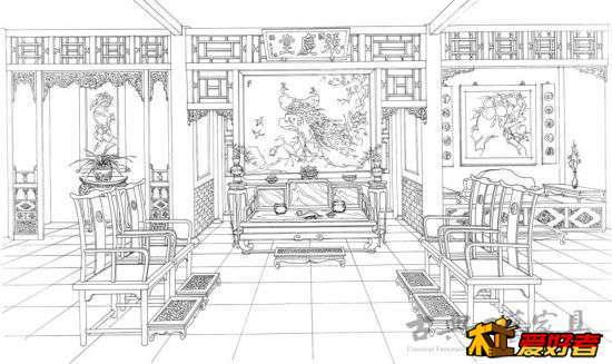 贾母上房明间陈设