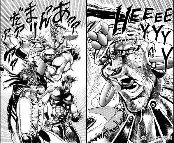 jojo第二部《战斗潮流》,柱之男之一的acdc被二乔切断左手后奇声 颜艺