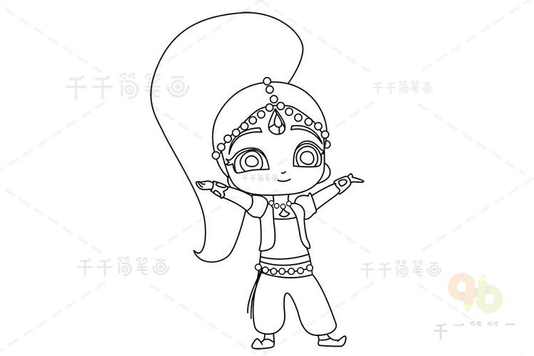 亮亮和晶晶 亮亮简笔画