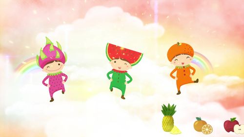 水果王国儿童歌曲配乐成品_1920x1080_高清视频素材