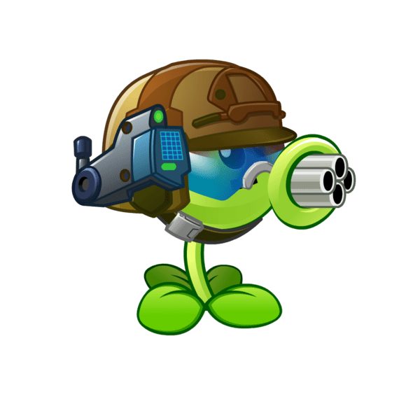 简笔画机枪豌豆射手