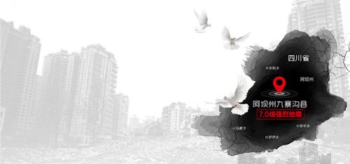 加油九寨沟地震祈福公益banner背景