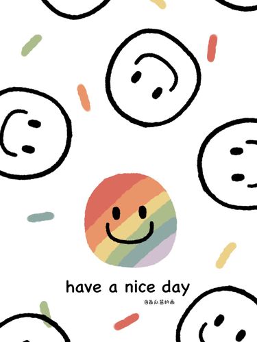 可爱笑脸爱心彩虹壁纸_壁纸_今日壁纸_素材_壁纸