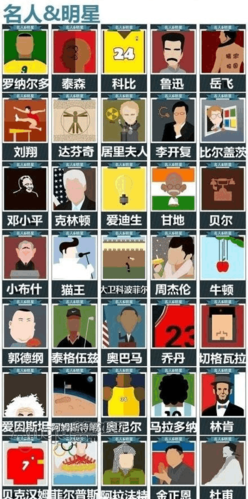 疯狂猜图明星人物三个字四个字五个字
