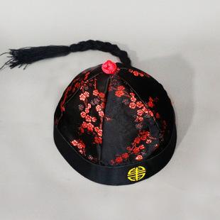 男士特色结婚绣花喜帽婚庆用品中式秀禾服帽子配饰批发