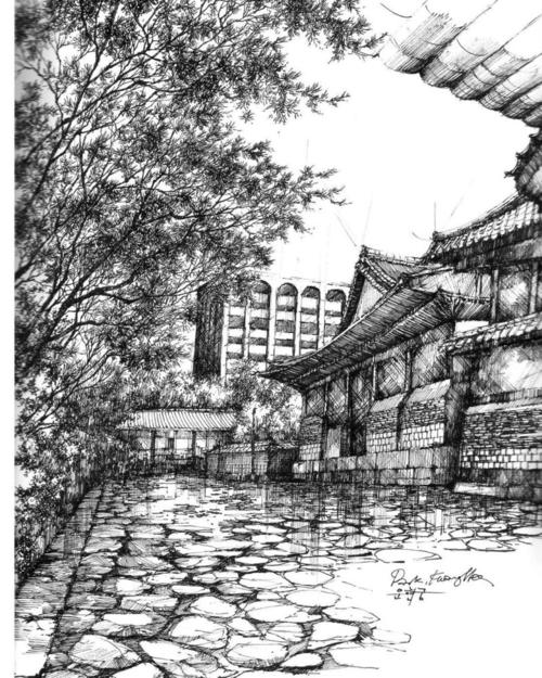 钢笔风景速写的魅力,临摹好素材,网友直呼收藏!