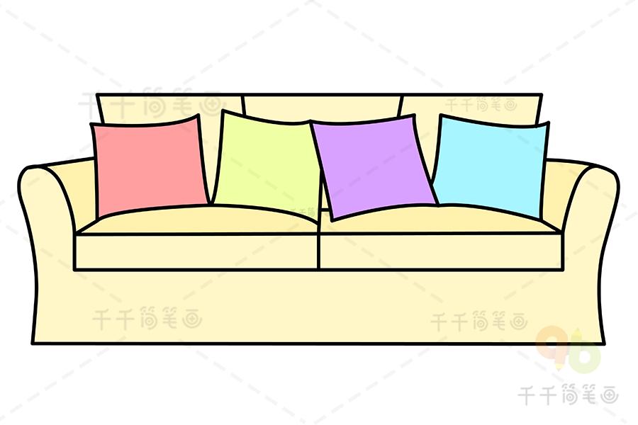 沙发简笔画如何画