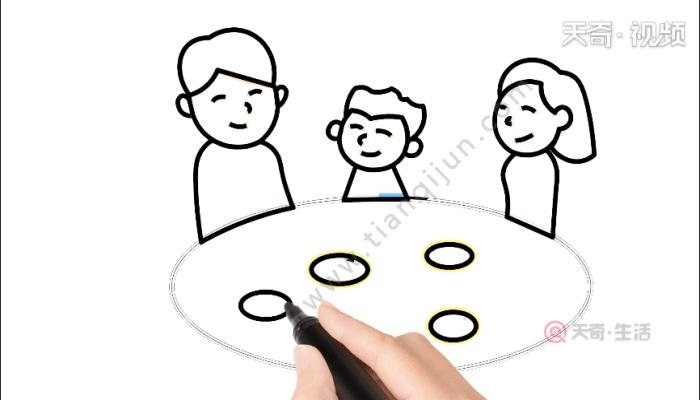 全家一起吃团圆饭绘画 全家一起吃团圆饭绘画怎么画