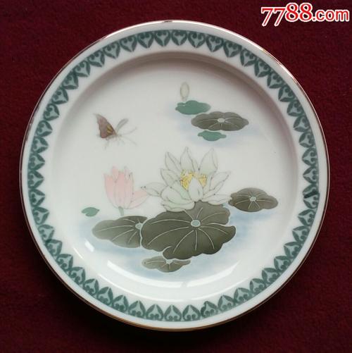 醴陵瓷釉下彩(钓鱼台国宾馆)手绘花卉挂盘一套[8个]