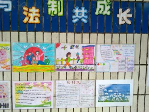 围绕法制教育主题学生创作的作品