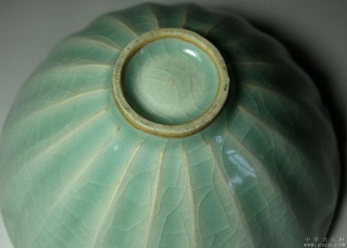 清仿南宋龙泉梅子青净水钵