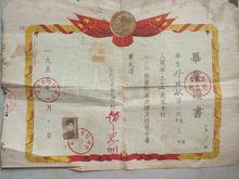 1952年-1955年亳州一中第一届高中毕业证