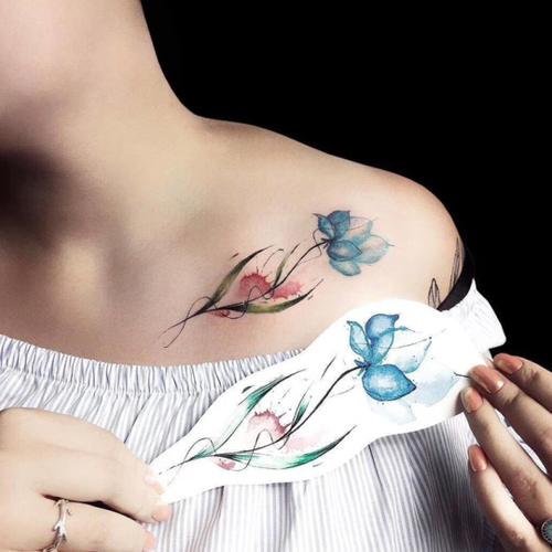 女性锁骨小纹身图案大全