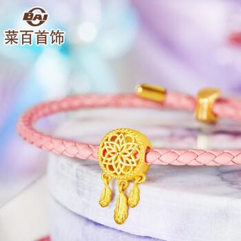 菜百首饰 黄金转运珠 足金捕梦系列梦幻捕梦网转运珠(不含皮绳) 计价