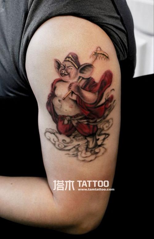 手臂猪八戒纹身图案