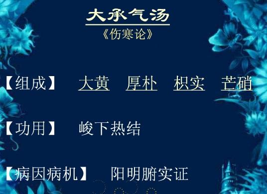 大承气汤药方的介绍