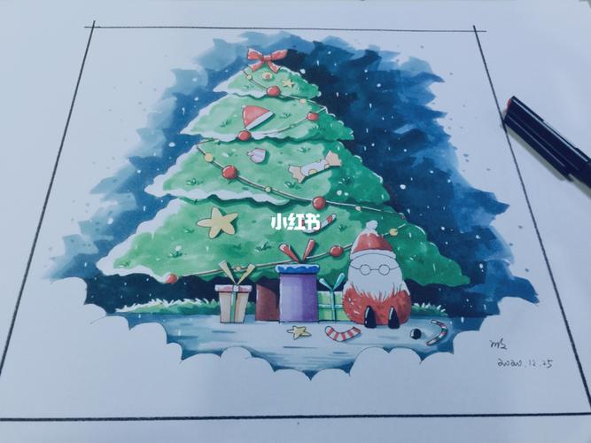90剩 但快乐99_插画_圣诞节去哪玩_马克笔_圣诞节