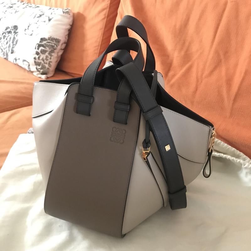 loewe/罗意威hammock吊床包/秋千包 拼色小号_罗意威怎么样_拼色_吊床