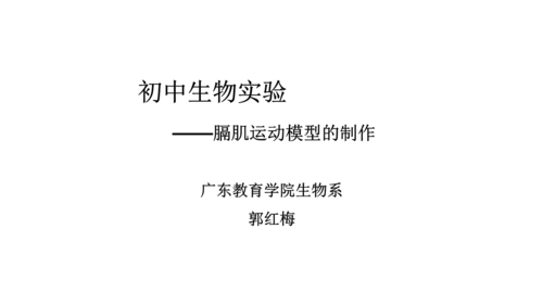 膈肌运动模型的制作幻灯片.ppt