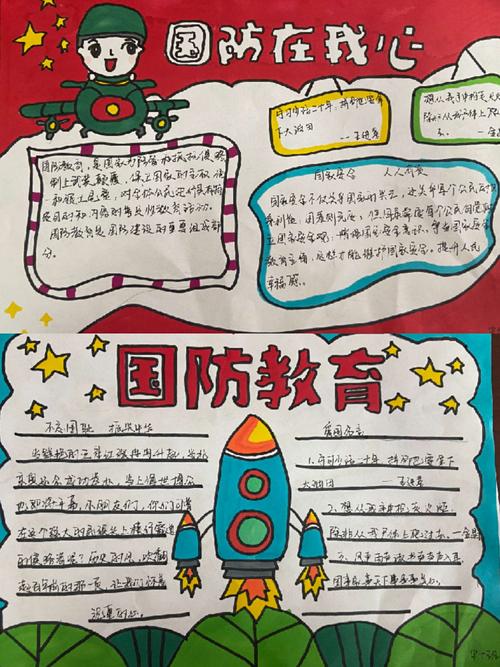 小班:国防教育手抄报