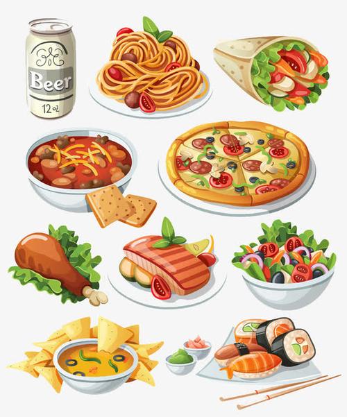 卡通美食世界图片