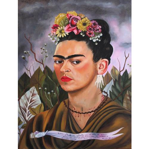 fridakahlo弗里达卡罗《穿天鹅绒的自画像》墨西哥