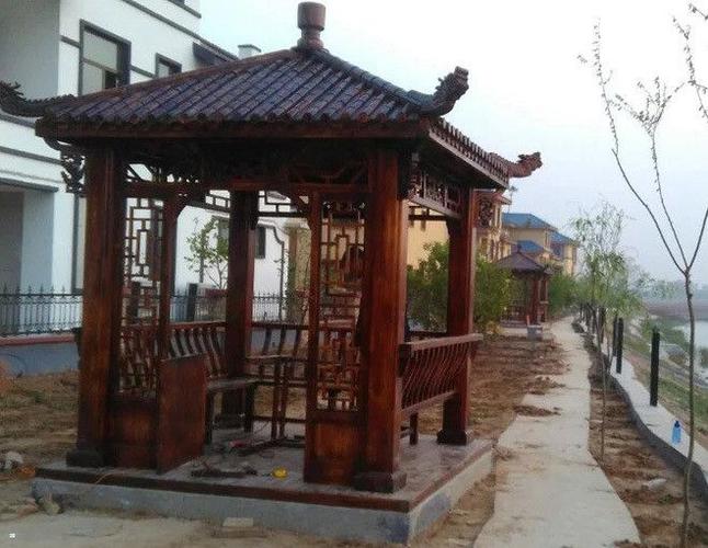 户外公园小区 休闲四角六角亭子 制作园林塑木景观防腐木凉亭