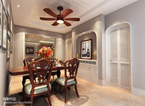 餐厅简欧吊顶大户型装修
