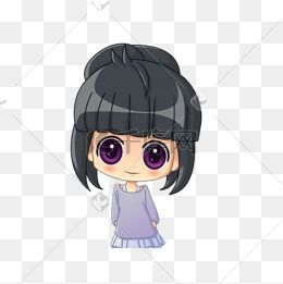 齐刘海卡通女孩头像萌