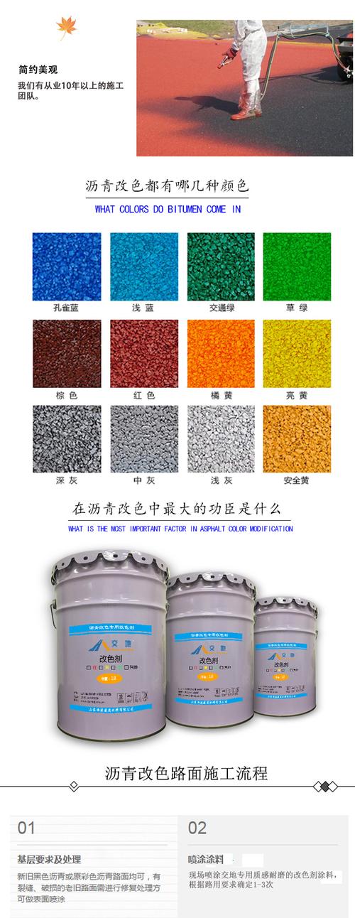 沥青改色剂 沥青改色路面混凝土改色剂沥青防滑涂料沥青改色涂料