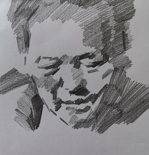 闲时画几笔速写,人物素描头像