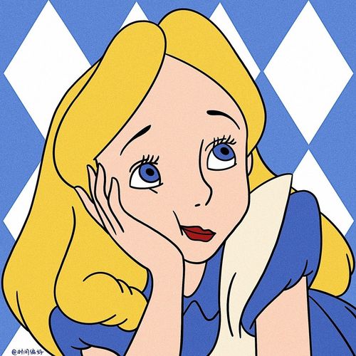 分享一组爱丽丝卡通头像-@时间偏好