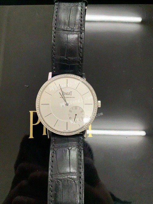 伯爵品牌750白金镶钻超薄自动机械男表网络拍卖