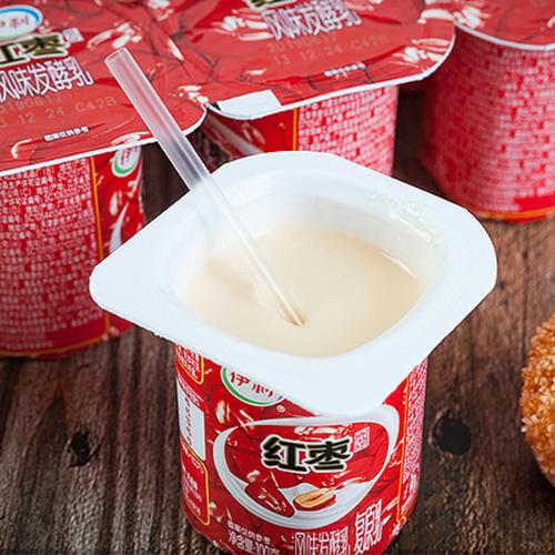 酸奶伊利红枣八连杯装100克16杯板尚补坊风味酸奶