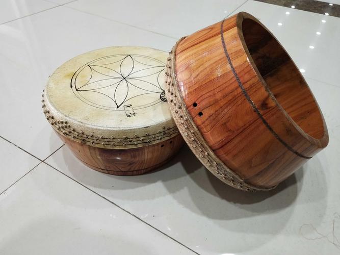 [湖南冬元锣鼓厂] 扁鼓竹钉鼓 半堂鼓道士鼓 寸水牛皮单面鼓单皮鼓边