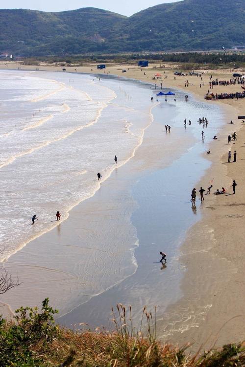 舟山秀山岛(爱琴海沙滩)岱山岛(鹿栏晴沙沙滩)游泳,篝火晚会,露天ktv