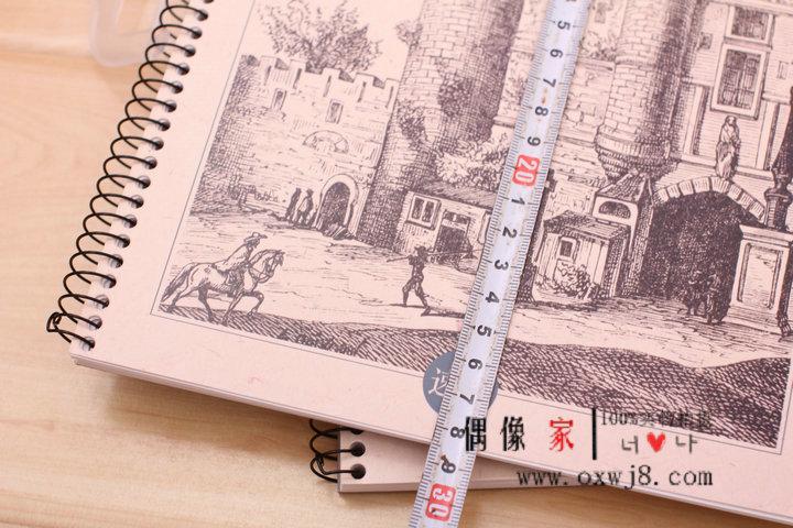 韩国文具 艾派a4-50页情迷古堡速写本速描本 素描本 画本 0233