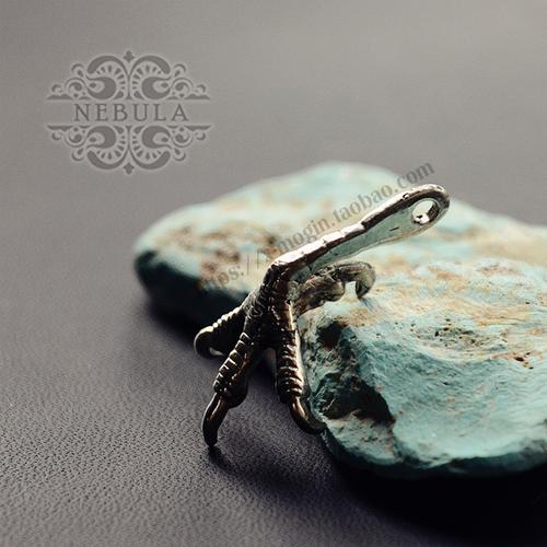 热卖精致版正品复刻纯铜黄铜白铜雄鹰爪老鹰爪吊坠diy挂件挂坠配饰