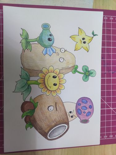 植物大战僵尸彩铅画