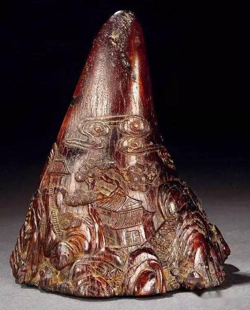 清代犀角雕刻._纹饰