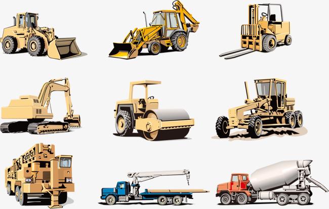 工地施工建设安全安全帽施工挖掘机工程车