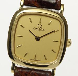 日本直邮二手真品手表omega/欧米茄deville碟飞镀金石英女表