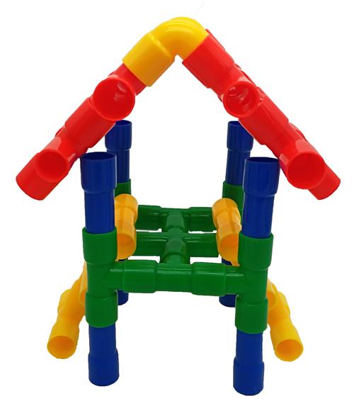 儿童水管道积木拼装益智玩具 幼儿园拼插类桌面玩具塑料早教玩具
