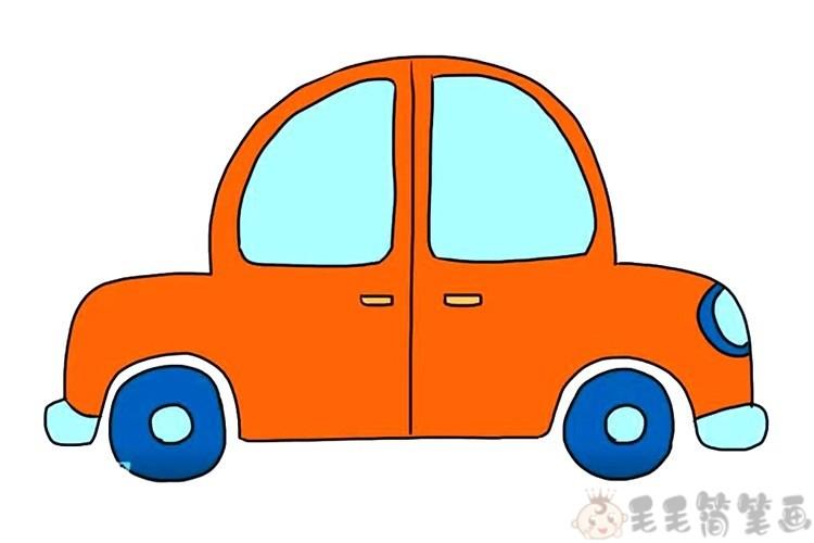 小汽车简笔画简单好看汽车儿童画步骤图