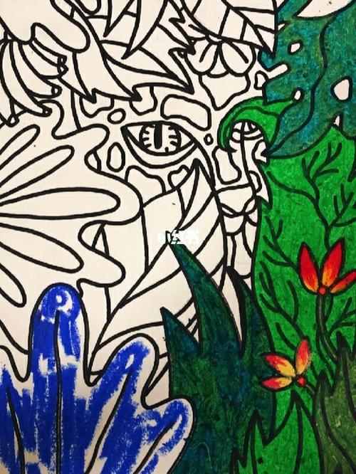 【艺术大师卢梭-热带雨林】 丨步骤示例图_艺术_创意美术_绘画_美术